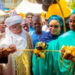 L- R: Special Adviser to the Governor of State on Economy and Industry, Alhaji Malik Anas; Representative of the Emir of Emir of Katsina State, Alhaji Iro Maikano and Hajiya Fatima Dikko Umar Radda, wife of Katsina State Governor during the opening of a branch of The Alternative Bank Limited in Katsina recently.