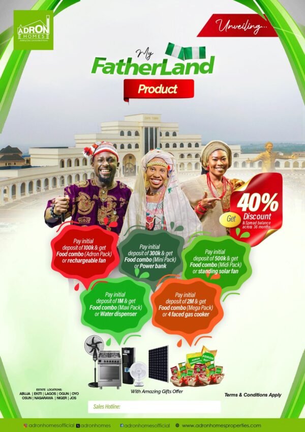 Introducing My Fatherland by Adron Homes: Uniting Nigerians Through Land Ownership