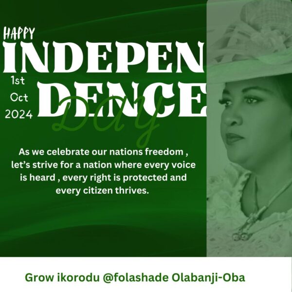 Independence Day: Folashade Olabanji-Oba Celebrates Nigerians @64