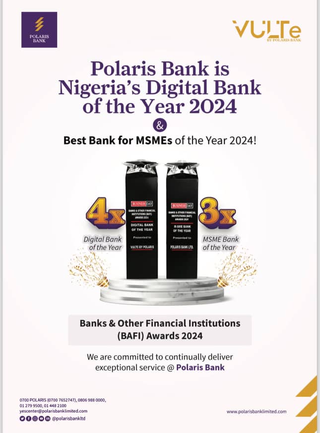 Digital Bank of the Year: Polaris Bank Retains Undisputed Lead