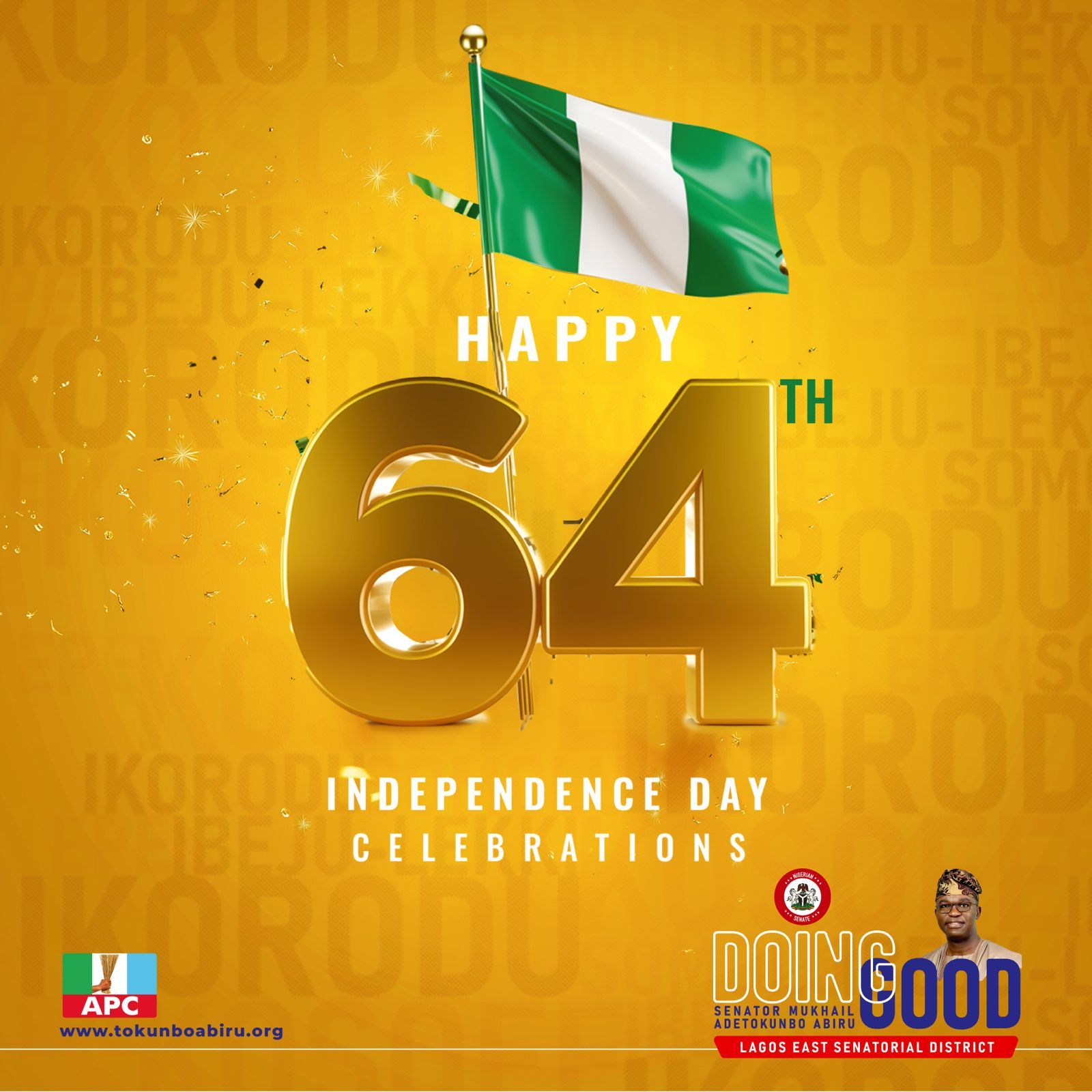 Independence Day: Senator Tokunbo Abiru Urges Nigerians To Be Steadfast, Hopeful 