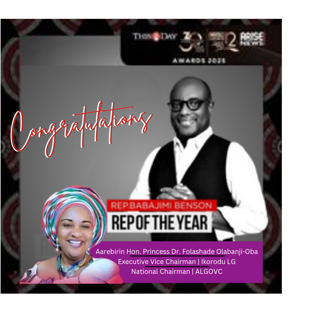 Princess Folashade Olabanji-Oba Congratulates Babajimi Benson on This Day Award