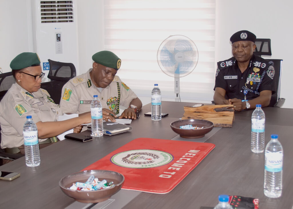 AIG Adegoke Fayoade receive ACG Opeyemi Fatinikun mni and his entourage