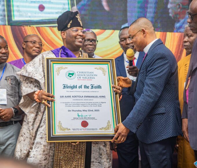 Aare Emmanuelking Honoured as First-Ever Knight of Faith