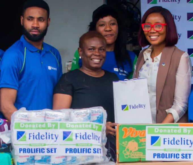 Fidelity Bank Plc; at the Fidelity Helping Hands Programme outreach to the Old People’s Home, Yaba, Lagos recently.