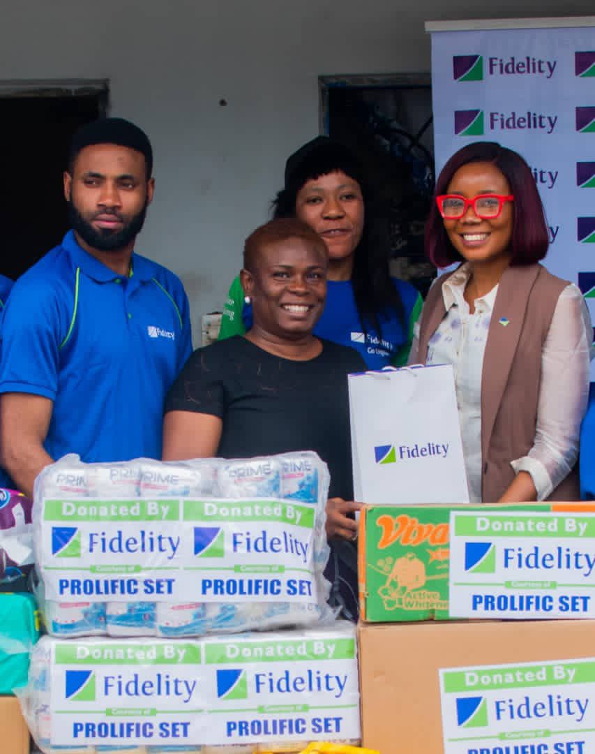 Fidelity Bank Plc; at the Fidelity Helping Hands Programme outreach to the Old People’s Home, Yaba, Lagos recently.