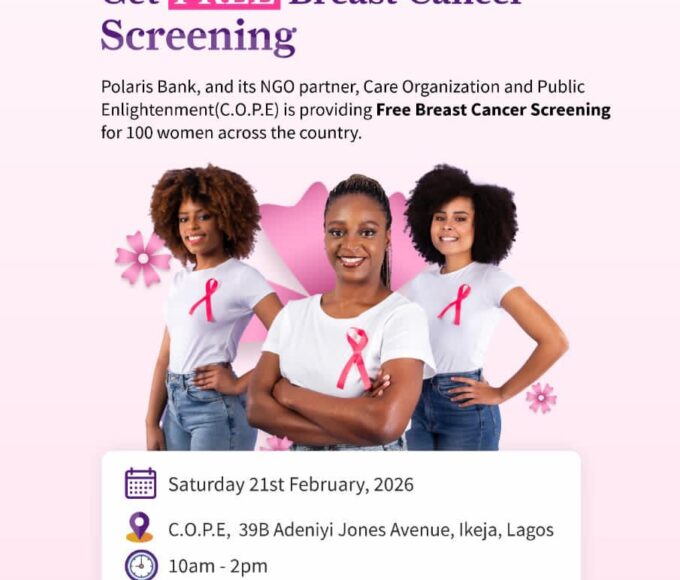 Polaris Bank Marks World Cancer Day with 100 Women Screening