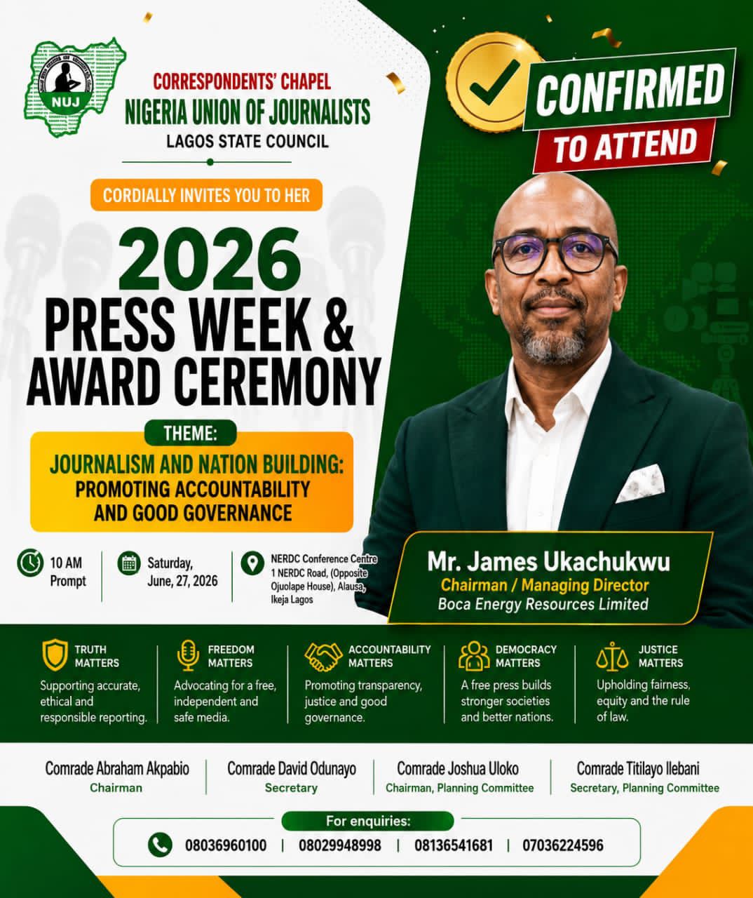 Correspondent Chapel NUJ Press Week & Award Ceremony