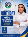 Scribes57 Celebrates Hon. Amoo Motunrayo Zainab