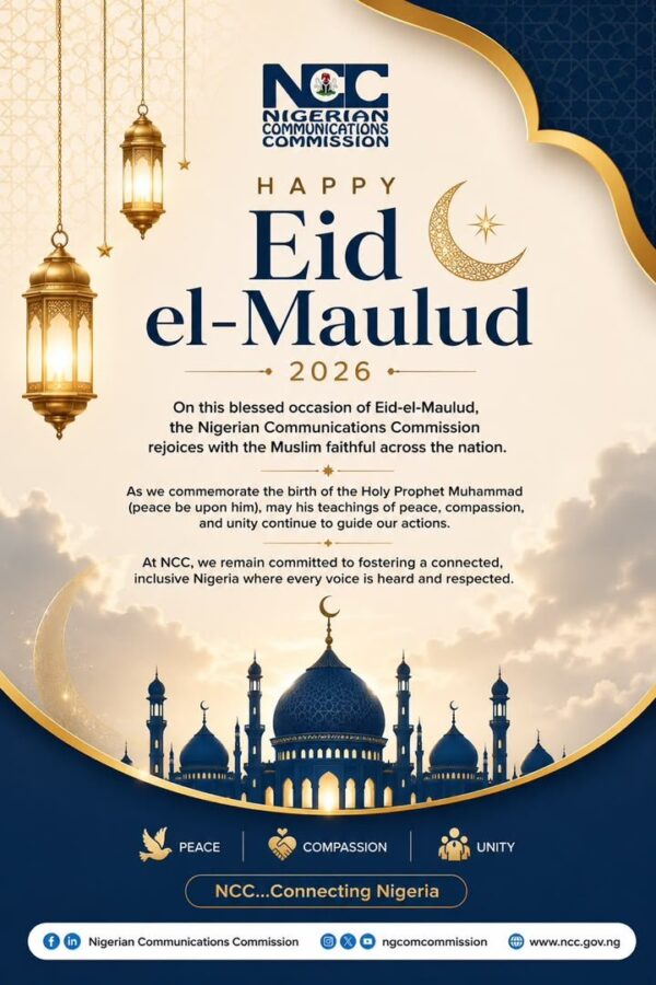 Nigerian Communication Commission (NCC) Celebrates the 2026 Maulud Nabiyy with Muslims