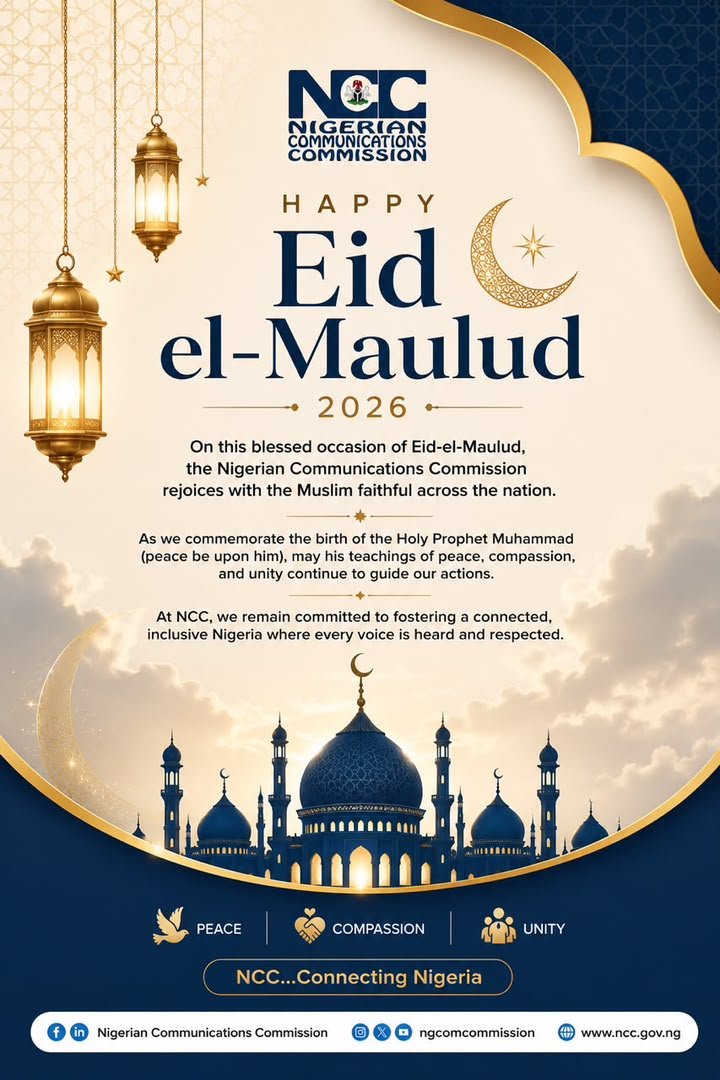 Nigerian Communication Commission (NCC) Celebrates the 2026 Maulud Nabiyy with Muslims